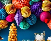 Honeycomb Balls - Fiesta Decorations, Cinco De Mayo Decor, Paper Lanterns, Rainbow 1st Birthday Party, Baby Shower Ideas