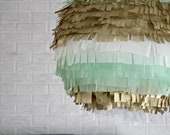 the pom lantern DIY kit ... medium ...  fringe edition ... tissue paper lantern