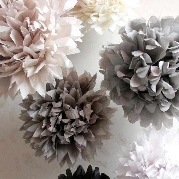 12 SMALL Tissue Paper Wedding Decorations // DIY Kit // tissue pom // party decorations // ceremony decor // anniversary // graduation