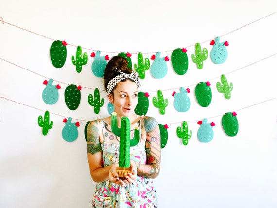 Cactus Garland - Mexican Fiesta Banner, Taco bout a Party, Photo Booth, Taco Bar, Bachelorette Baby Shower Il_570xn