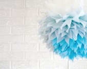 party decoration ...  blue ombre  ... 1 Tissue paper pom //weddings // nursery // baby shower // birthday party // gender reveal //