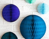 paper party decor ... 3 honeycomb lantern ... candy table buffet tablescape // weddings // birthday party // baby shower // nursery