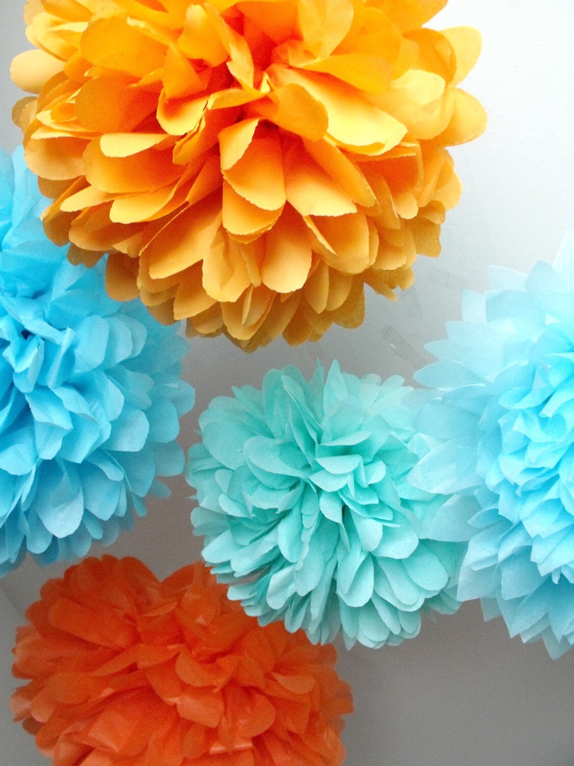 Tissue paper pom poms 50 Poms. Pick Your Colors Etsy