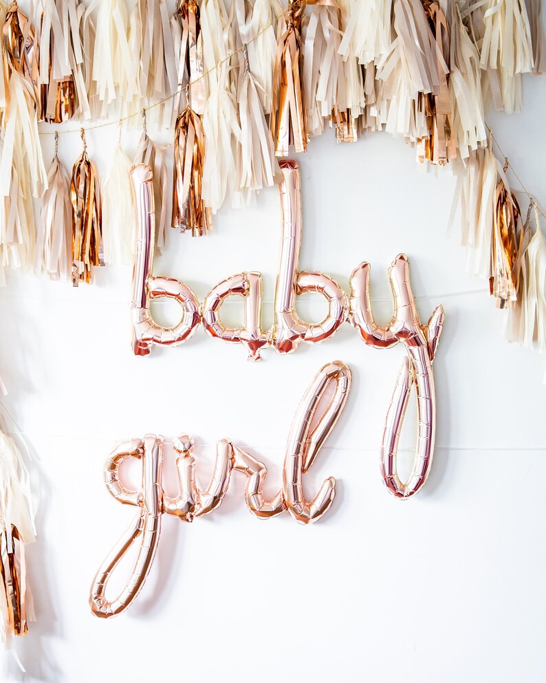 Rose Gold Baby Girl Balloon Garland Pink Baby Shower Decor Etsy Rose Gold Baby Girl Balloon Garland Pink Baby Shower Decor Etsy