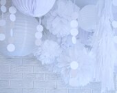 Party Decor Package ... Pompoms . Garlands . Lanterns .... Pick Your Colors // wedding // birthday // party decoration