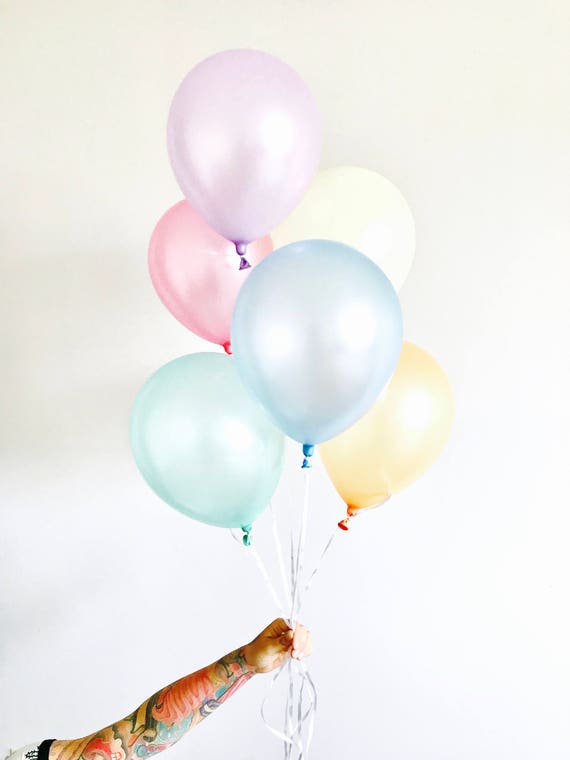Pastel Rainbow Balloons Unicorn Birthday Party Decoration 1st