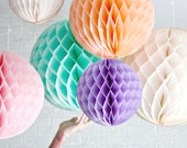 paper party decor ... SMALL honeycomb lantern ... candy table buffet tablescape // weddings // birthday party // baby shower // nursery