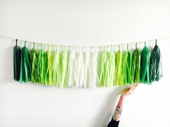 Green Ombre Tassel Garland St Patrick S Day Party Decor St