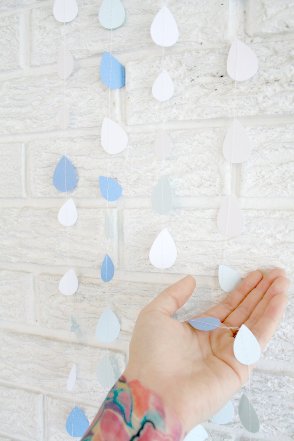 Baby Shower Decorations raindrop paper garland. baby Etsy