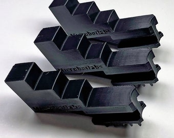 BLACK - 80mm Chuck Plastic Jaws for Laser Rotary Engraving Tumbler Jig, Open to 4.75 inches (120mm) in diameter, Close to 2.25 inches (57mm)
