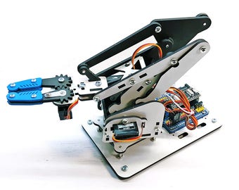 ArmUno 2.0 Robotic Arm Kit + Arduino Compatible Nano USB Controller and Windows Software App
