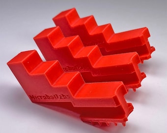 RED - 80mm Chuck Plastic Jaws for Laser Rotary Engraving Tumbler Jig, Opens to 4.75 inches (120mm) in diameter, Closes to 2.25 inches (57mm)