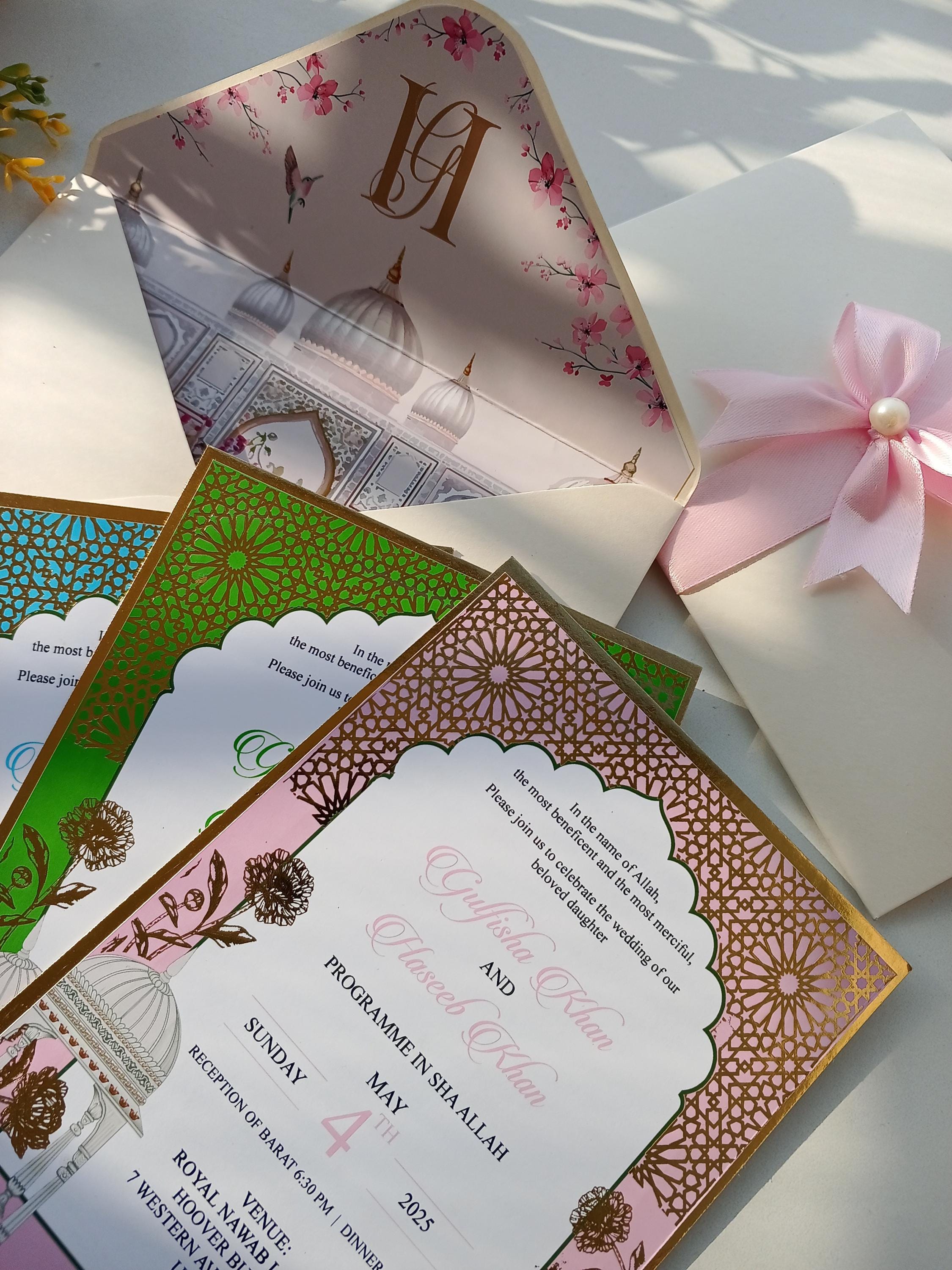 Sliding Invitation Card | Pull Invitation Card | Scroll Invitation Card ...