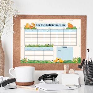 Egg Incubation Tracker Printable | Chicken Hatch Log | Digital Download for Hatching Eggs | Chick Incubation Record Sheet