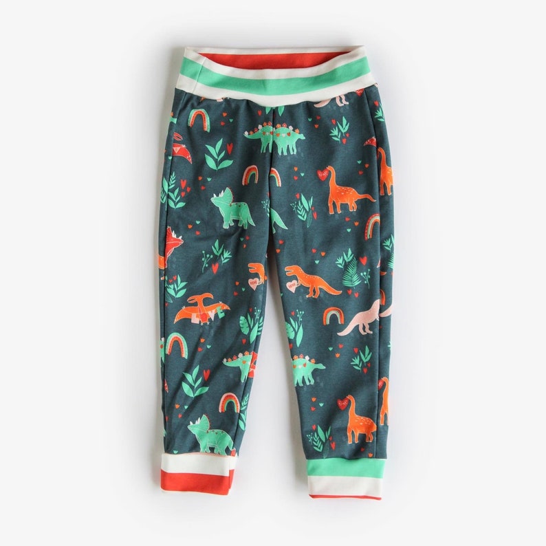 Dinosaur heart joggers , dinosaur joggers, kids dinosaur pants, dinosaur shirt , pocket shirt , jogger set image 3