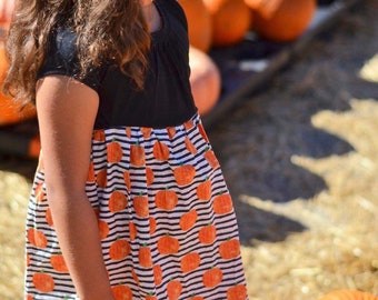 Fall Pumpkin dress, Halloween dress, fall dress , pumpkin dress