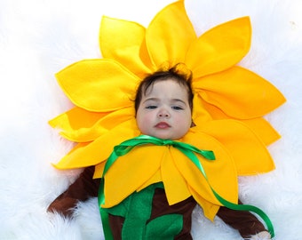 Sunflower Costume, flower headband, sunflower headband, sunflower baby gift , sunflowers