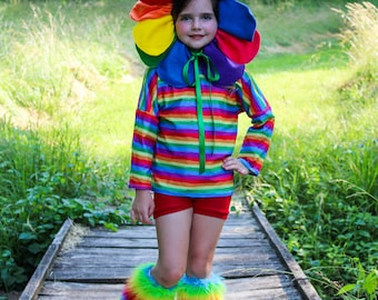 Rainbow Flower Headband , rainbow , floral birthday , rainbow birthday