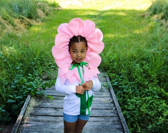 Light pink Flower Costume ,flower Headband, Halloween costumes , 1st birthday costumes, floral baby shower,adult flower headband