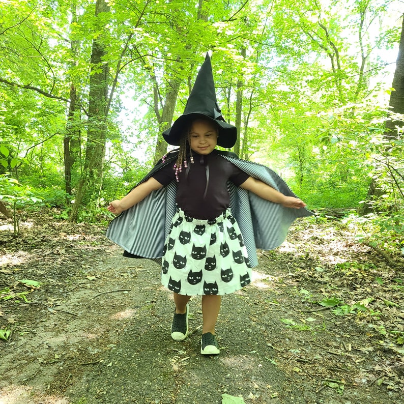 Witch Cape Hat black cat skirt