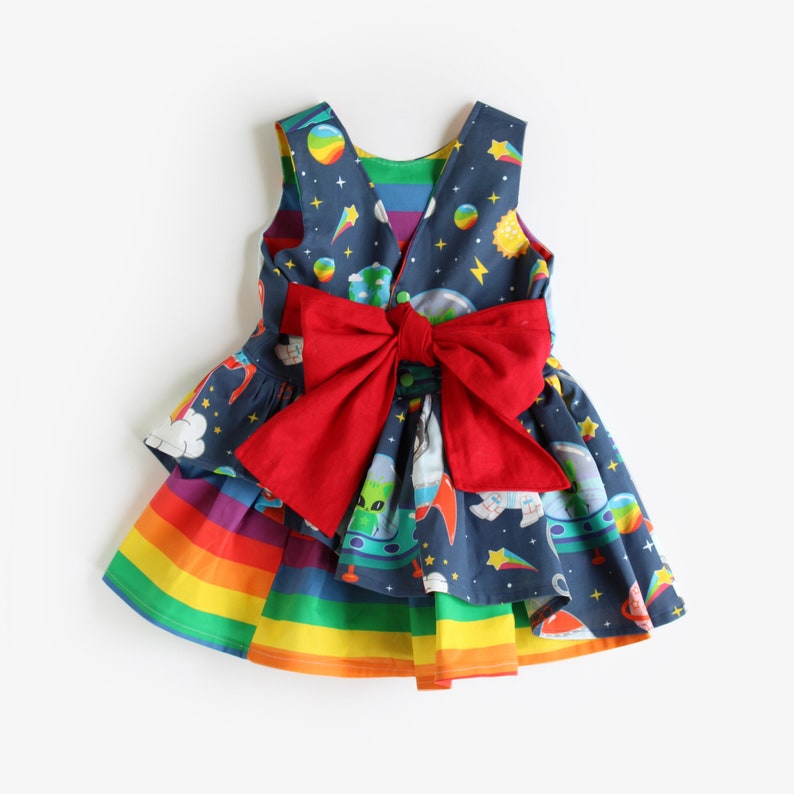 Space dinosaur and unicorn rainbow Costume dress, dinosaur birthday ,party dress, Halloween dinosaur costume image 7