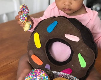 Infant donut costume, halloween costume, donut gift, donut party, 1st birthday , baby gift( updates on sprinkles)