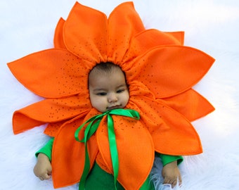 Tiger lily  flower costume, flower headband