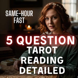 5 Question Tarot and Psychic Reading, Same Day Answers, Full Spread Reading, Future Love Reading Evora, Accurate Psychic Insights