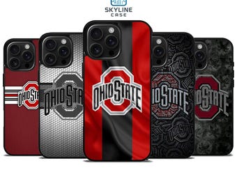 Red & Black College Football Handyhülle: Sportfan iPhone 17 16 15 14 13 Pro Samsung S25 S24 S23 FE Fold 7 6 5 Google Pixel 10 9 8 7 Pro XL