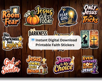 Stickers chrétiens Halloween | Impression confessionnelle (téléchargement numérique)