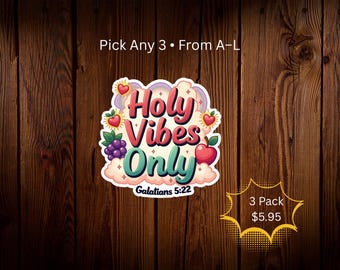 Sticker Holy Vibes Only – Cadeau de la foi chrétienne, vinyle imperméable