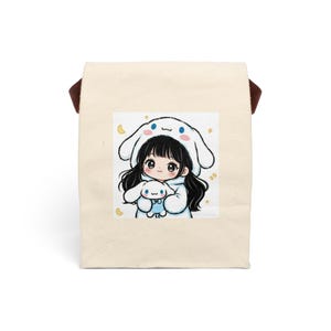 Adorable Character Lunch Bag for Kids, Cute School Snack Carrier, Eco-Friendly Tote, Perfect for Picnics, Lunches and Gifts
