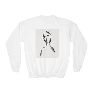 Youth Art-Inspired Crewneck Sweatshirt | Trendy Youth Fashion, Unique Art Gift, Stylish Casual Wear, Comfortable Layering