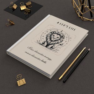 Leo&#39;s Life Hardcover Journal, Zodiac Planner, Astrology Gift, Lion Lover Notebook, Personalized Writing Diary