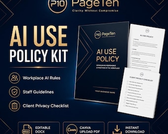 Small Business | AI Policy Template | Workplace AI Rules + Client Privacy Checklist