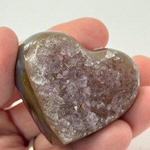 Uruguayan Amethyst Crystal Heart: Carved Geode, Healing Stone