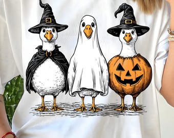 Boo Ghost Goose Png, Halloween Goose PNG, Halloween Shirt, Autumn Png, Skeleton Goose, Halloween Sublimation Design, Pumpkin Goose Shirt Png