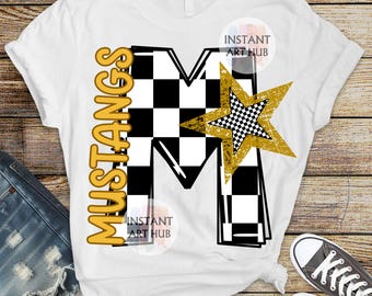 Mustangs PNG Bundle:  Retro Mustangs Sublimation, Mustangs Game Day png, School Spirit Sublimation, Digital Download