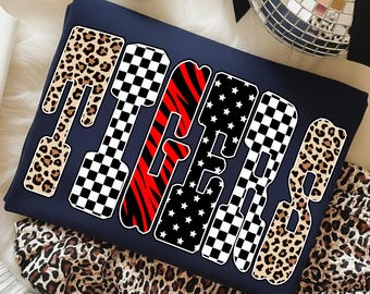 Retro Tigers PNG: Checkerboard Leopard Star Letters, School Spirit Game Day Shirt Design, Varsity Mascot Sublimation PNG, Team Pride Png