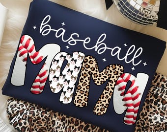 Baseball Mama Png: Baseball Game Day Png, Baseball Mom PNG, Sports Mom Shirt Design, Trendy Mama PNG Digital Download