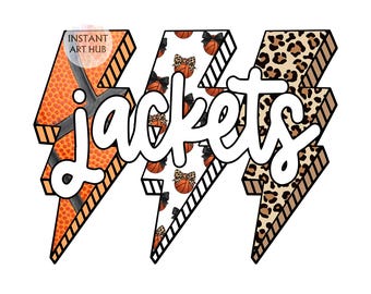 Jackets Basketball PNG: High School Jackets Basketball png, Mascot Jackets shirt png, Jackets school spirit png Digital Download