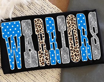 Retro Warriors PNG: Warriors Mascot Png, Retro Warriors Sublimation, Game Day Png, Team Pride PNG, Varsity Mascot Sublimation PNG