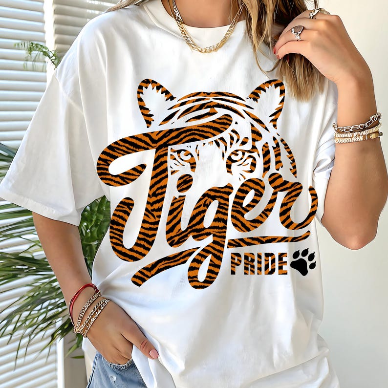 Tiger Mascot PNG: Tigers Pride Sublimation Design, Tiger Head Shirt ...