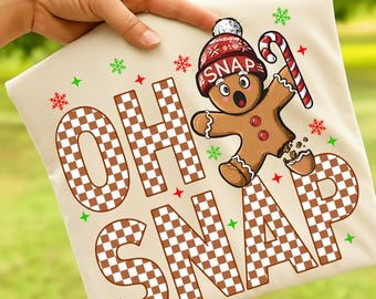 Oh Snap PNG: Christmas Gingerbread png, Merry Christmas Png, Funny Gingerbread Png Digital Download
