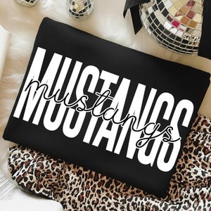 Mustangs Mascot PNG Bundle, School Spirit Mustangs Script, Team Mascot Design, Game Day Mustangs Shirt Sublimation Digital Download
