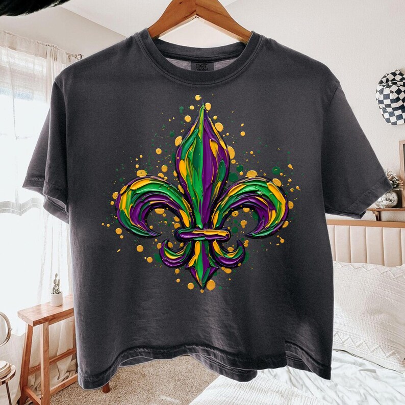 Mardi Gras Fleur De Lis Png, Mardi Gras Png, Fleur De Lis Design Png, Brush stroke Design Mardi Gras Png Digital download image 4