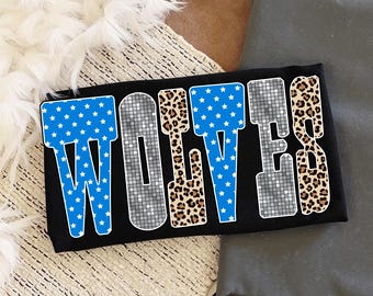 Wolves Mascot PNG Sublimation Shirt Design ,Bold Grunge Wolves Team Spirit PNG, Sports Team Png, Wolves Png, Game Day Png, Wolves Vibes png