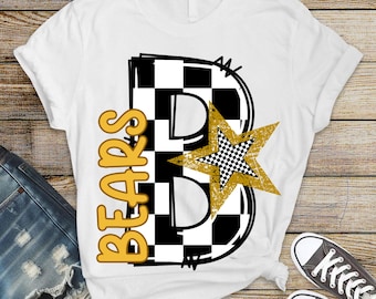 Paquete de imágenes PNG de osos: Sublimación de osos retro, imágenes PNG de fútbol americano de los osos de secundaria, imágenes PNG de camisetas de los osos, imágenes PNG del espíritu escolar de los osos (descarga digital).