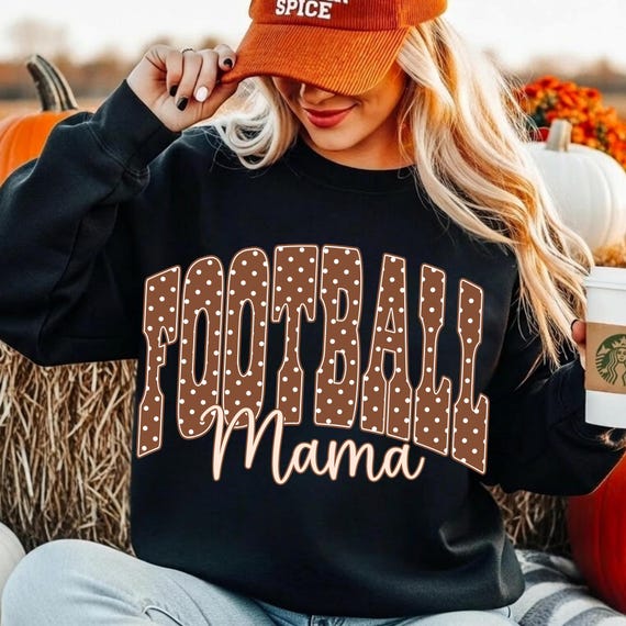 Football Mama PNG, Game Day Sports Mom Design, Football Season PNG, Trendy Sports Mom Club Digital Download