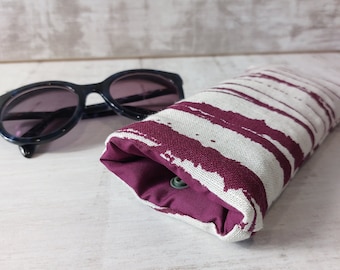 Natural Linen Look Glasses Case, Designed for Men and Women, Highly Functional Design for every glasses wearer